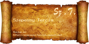 Szepessy Tercia névjegykártya